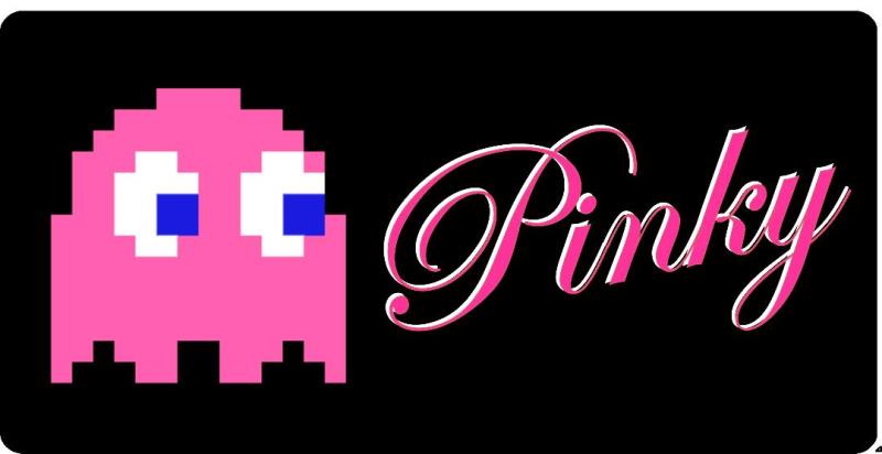 Pac-Man Pinky Photo License Plate