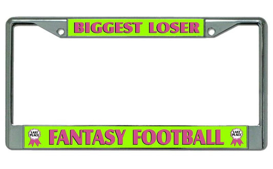 Biggest Loser #3 Fantasy Football Chrome License Plate Frame