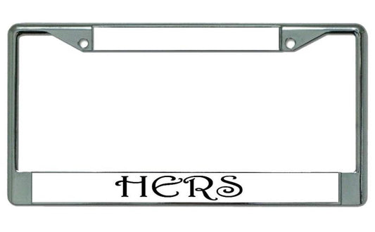 Hers Chrome License Plate Frame