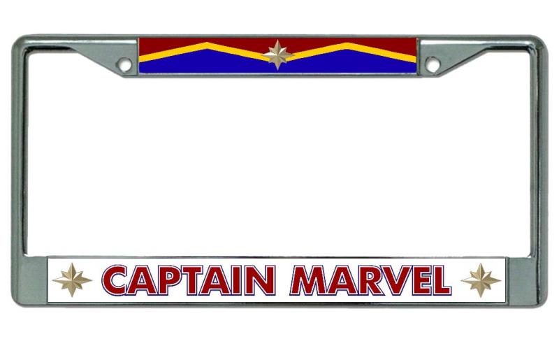 Captain Marvel #2 Chrome License Plate Frame