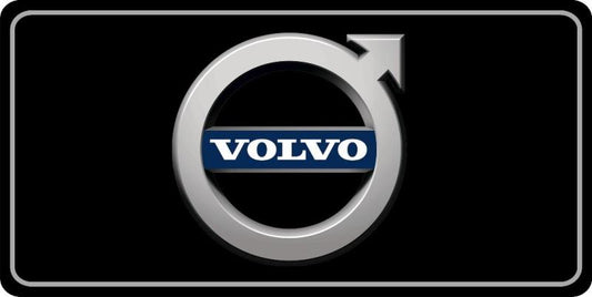 Volvo Logo On Black Photo License Plate