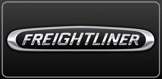 Freightliner Logo On Black Photo License Plate