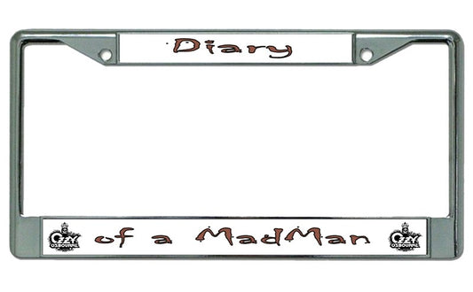 Diary Of A Madman Ozzy Osbourne Chrome License Plate Frame