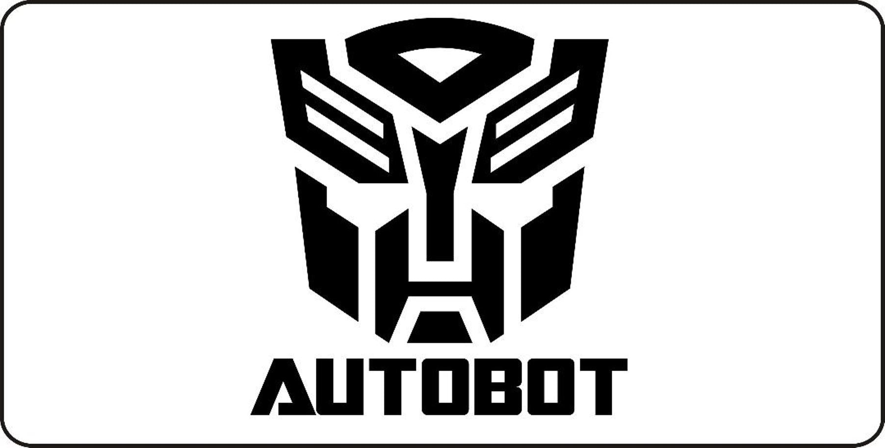 Transformers Autobot Logo Photo License Plate