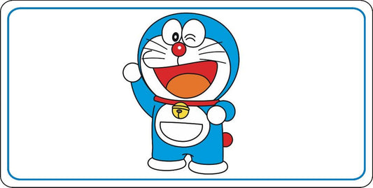 Doraemon Centered Photo License Plate