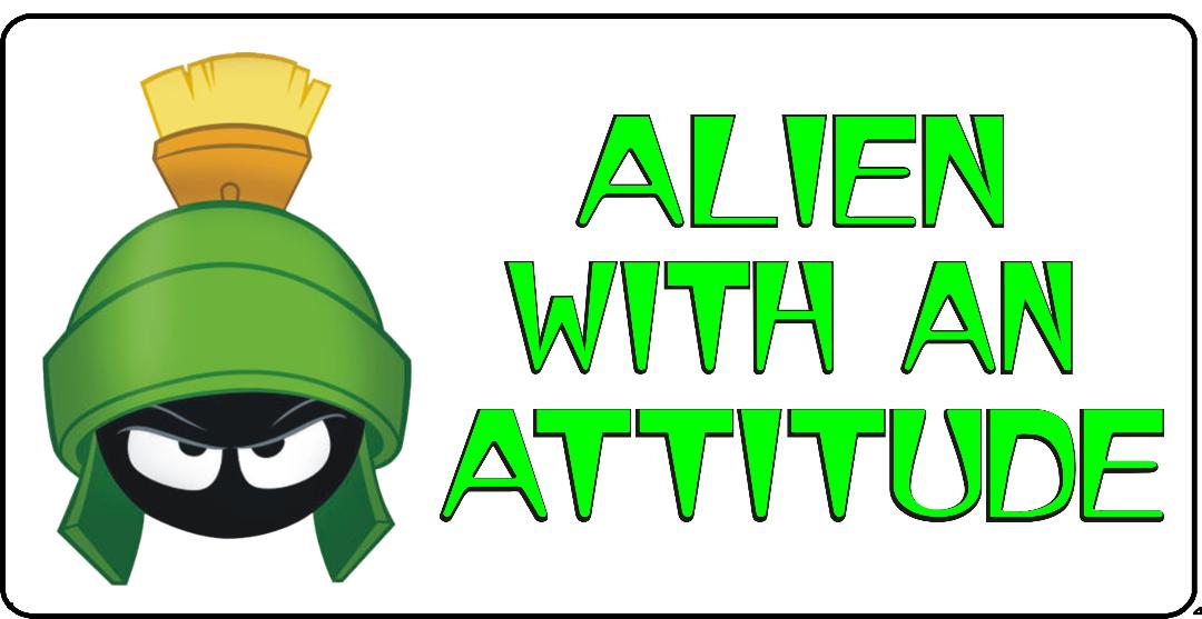 Marvin Martian Alien With An Attitude Photo License Plate