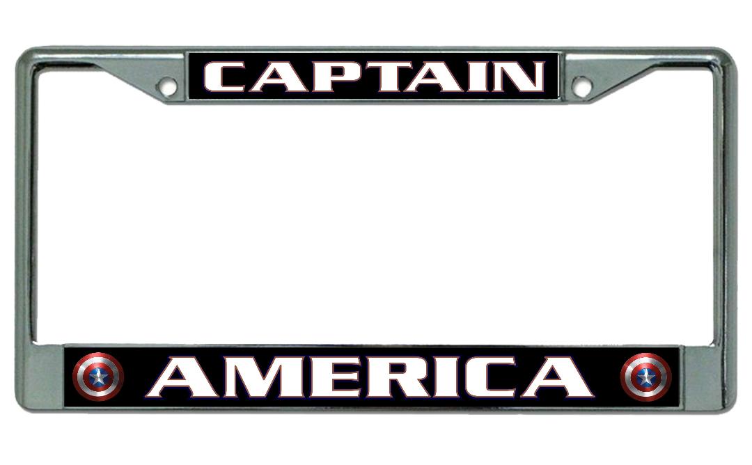 Captain America #2 Chrome License Plate Frame