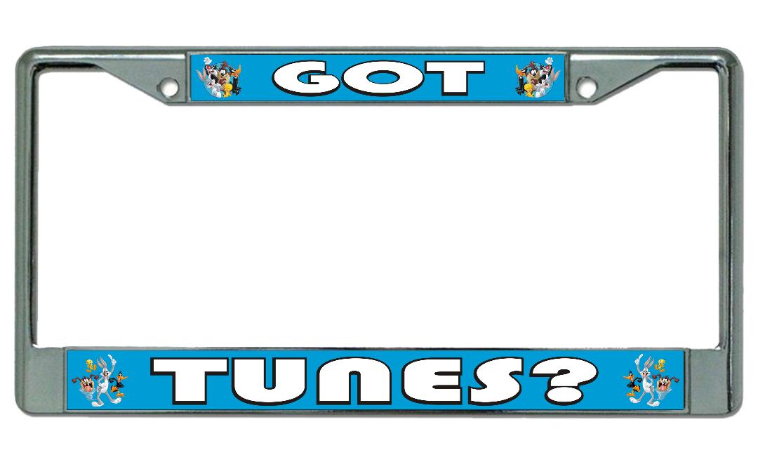 Got Tunes Chrome License Plate Frame