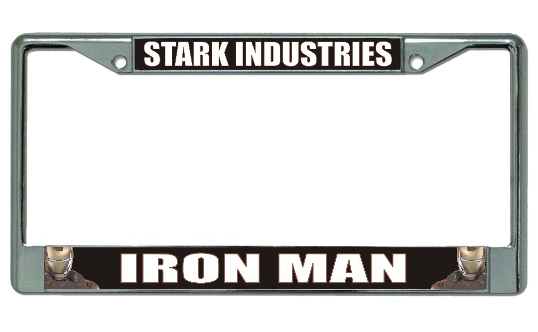 Stark Industries Iron Man Chrome License Plate Frame