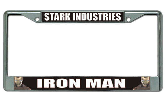 Stark Industries Iron Man Chrome License Plate Frame