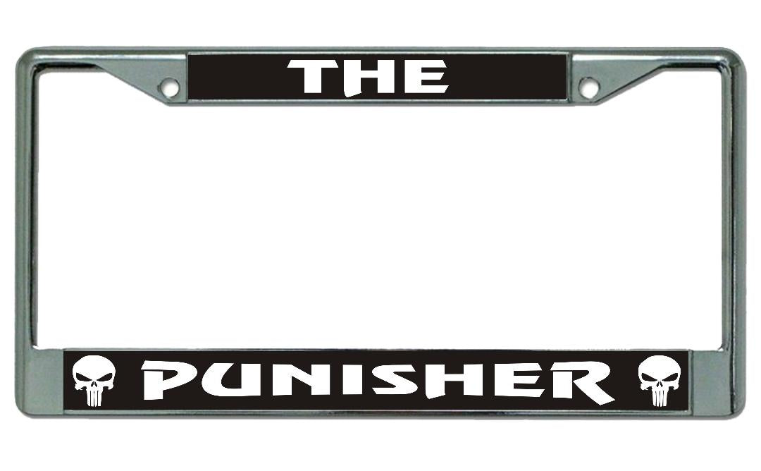 The Punisher Chrome License Plate Frame