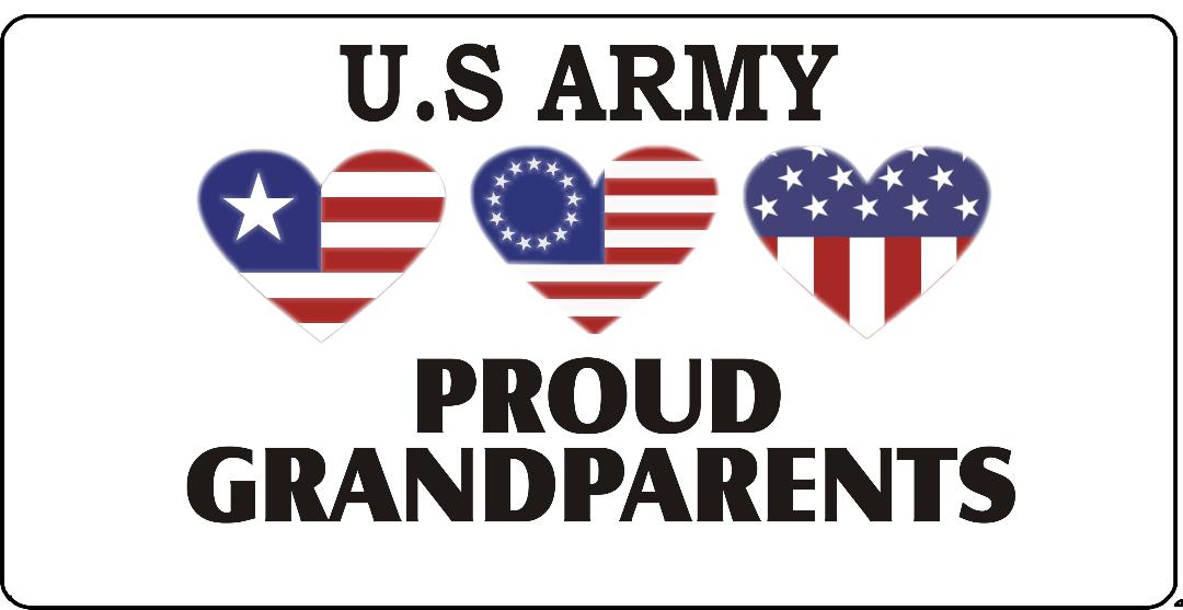 Proud Grandparents U.S. Army Photo License Plate