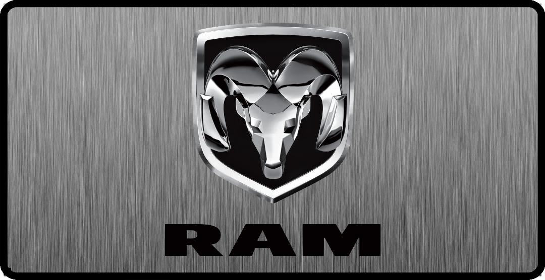 Dodge Ram Logo 3D Look Flat Photo License Plate