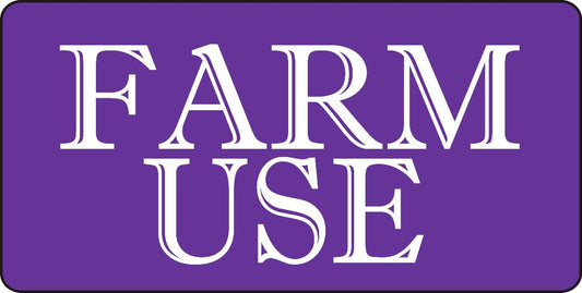 Farm Use On Purple Photo License Plate