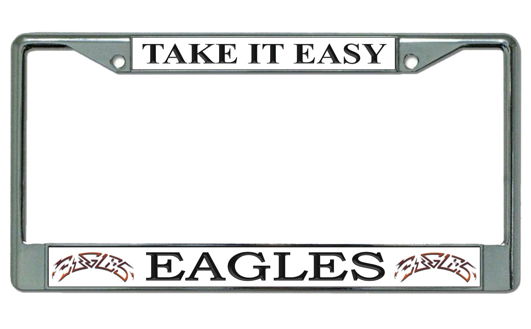 Eagles Take It Easy Chrome License Plate Frame