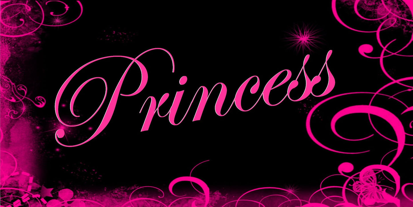 Princess Pink Design Photo License Plate