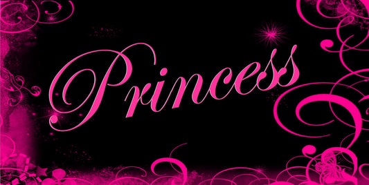 Princess Pink Design Photo License Plate