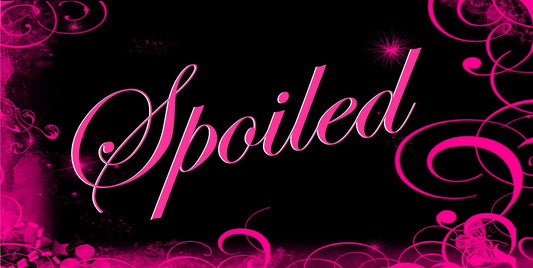 Spoiled Pink Design Photo License Plate