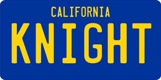 KNIGHT California Replica Photo License Plate