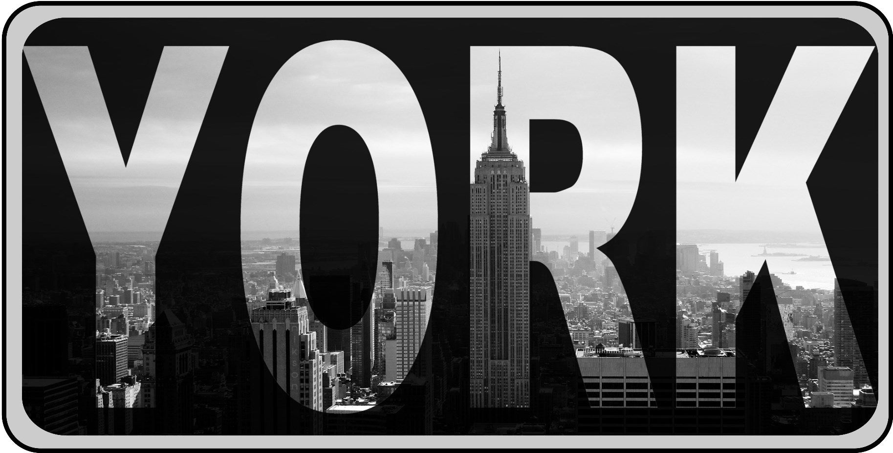 YORK Photo License Plate