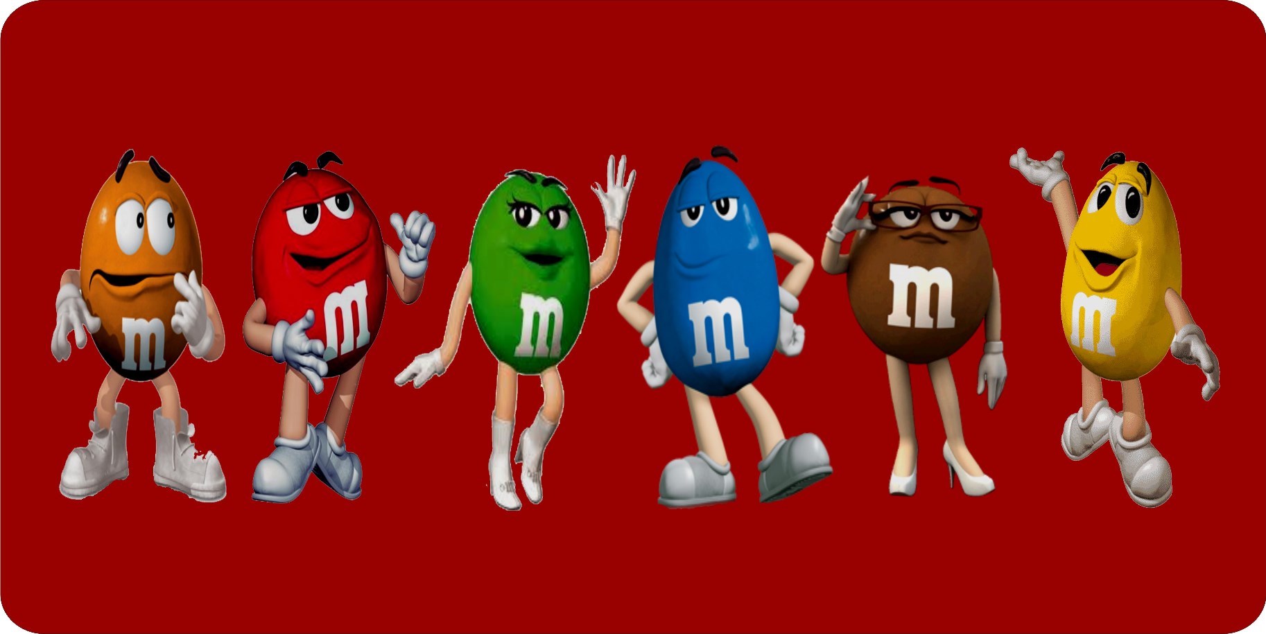 M&M's On Red Photo License Plate