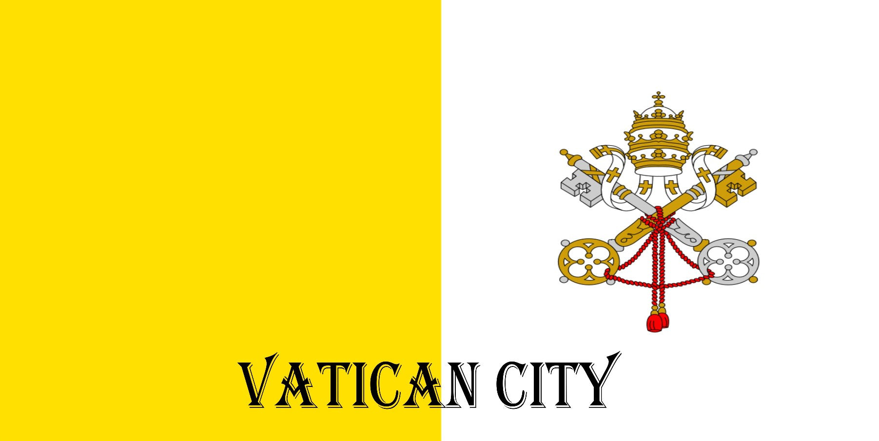 Vatican City Flag Photo License Plate