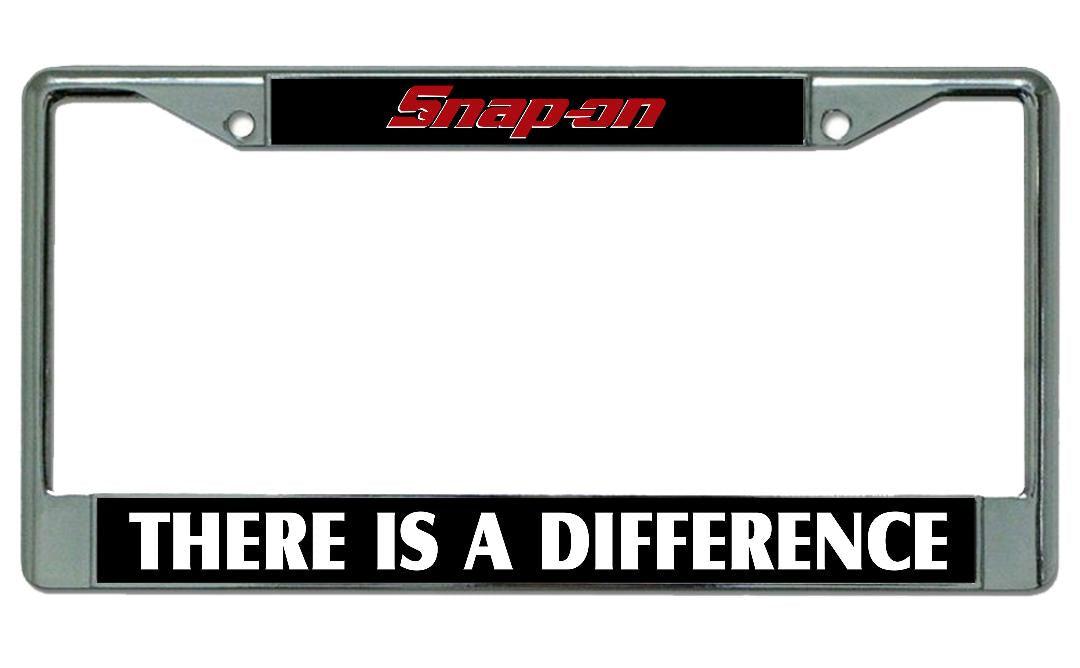 Snap-on There Is A Difference Chrome License Plate Frame