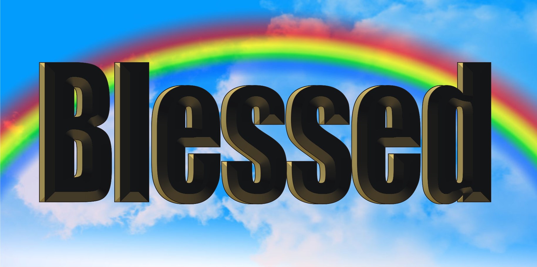 Blessed Rainbow Photo License Plate