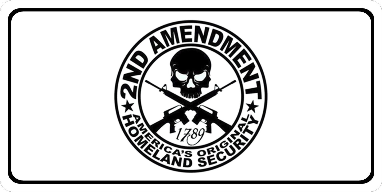 Homeland Security 2nd Amendment Photo License Plate