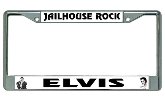 Elvis Jailhouse Rock Chrome License Plate Frame