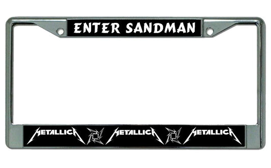 Metallica Enter Sandman Chrome License Plate Frame