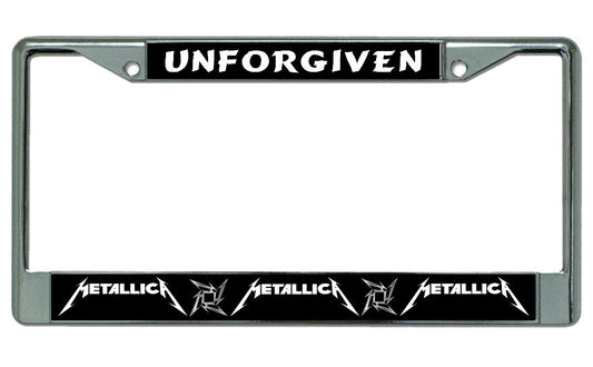 Metallica Unforgiven Chrome License Plate Frame