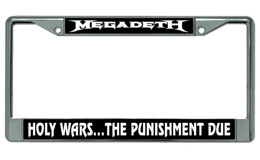 Megadeth Holy Wars…The Punishment Due Chrome License Plate Frame