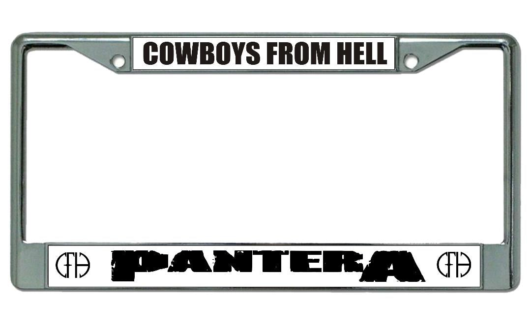 Pantera Cowboys From Hell Chrome License Plate Frame