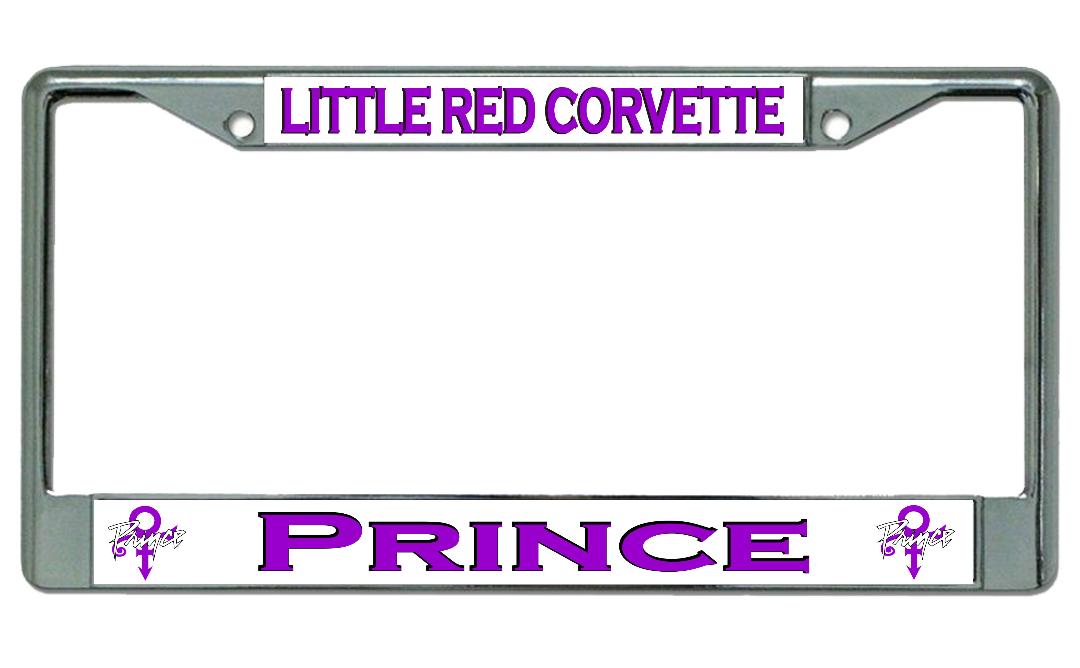 Prince Little Red Corvette Chrome License Plate Frame