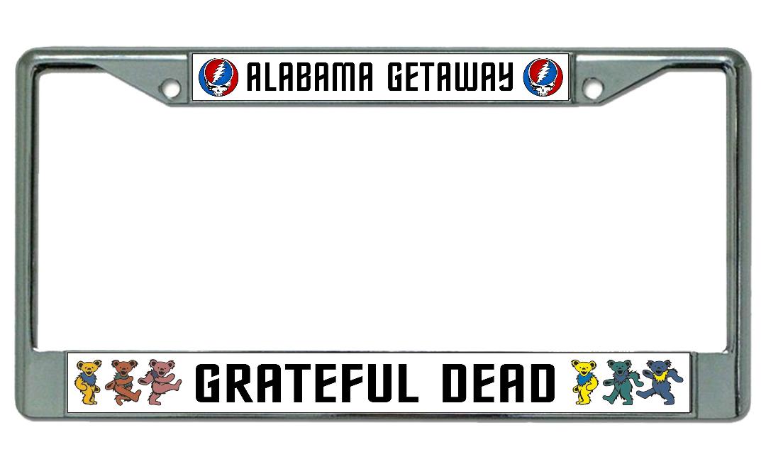 Grateful Dead Alabama Getaway Chrome License Plate Frame