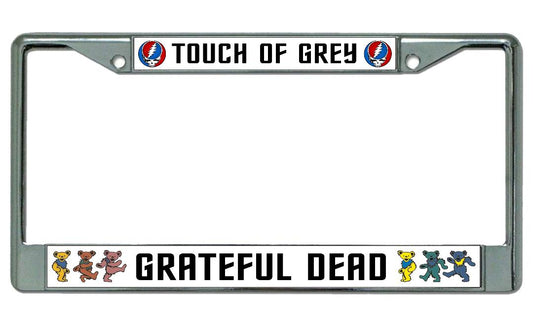 Grateful Dead Touch Of Grey Chrome License Plate Frame