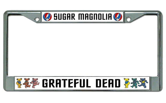 Grateful Dead Sugar Magnolia Chrome License Plate Frame