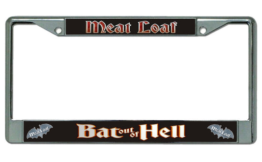 Meat Loaf Bat Out Of Hell Chrome License Plate Frame