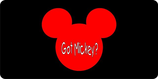 Mickey Mouse Silhouette License Plate