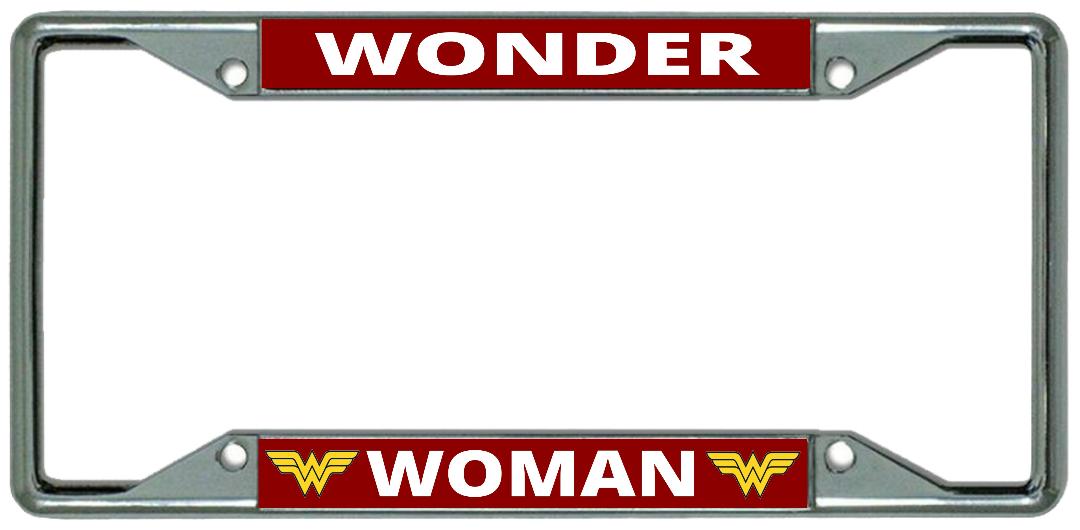 Wonder Woman Every State Chrome License Plate Frame