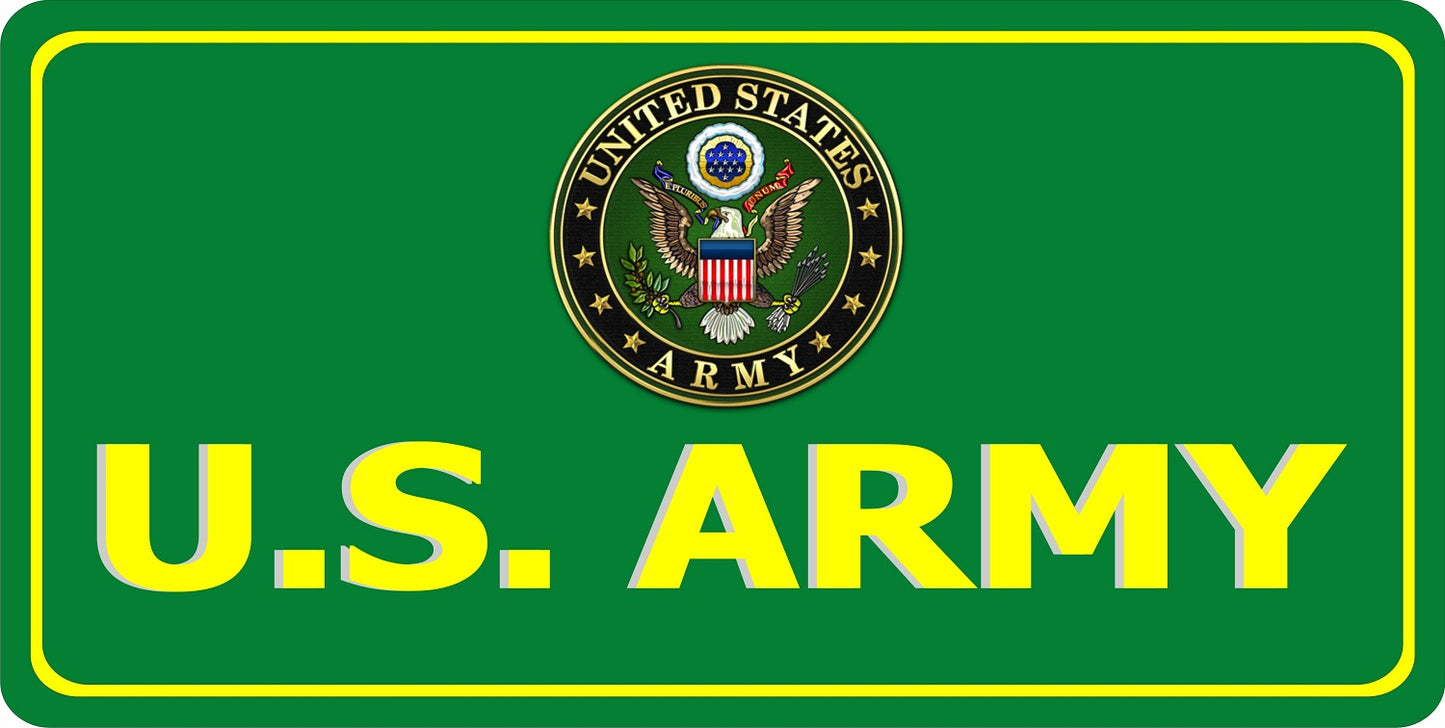 U.S. Army Green Photo License Plate