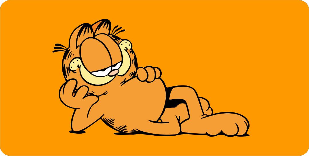 Garfield Laying Photo License Plate