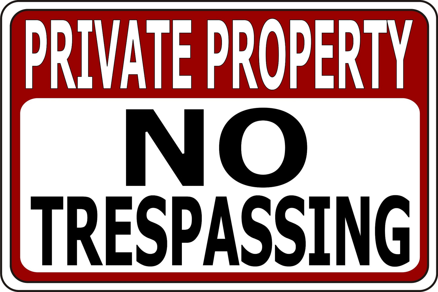 Private Property No Trespassing Photo Parking Sign