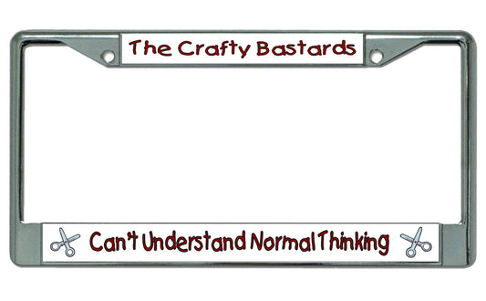 The Crafty Bastards … Chrome License Plate Frame