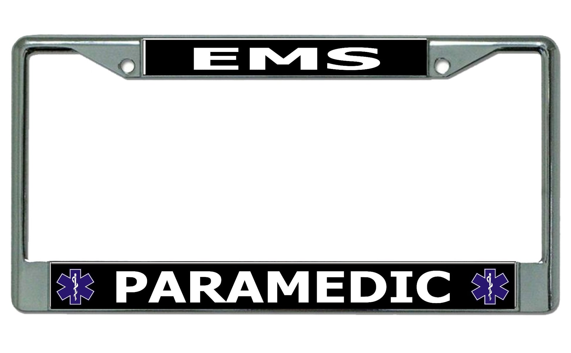 EMS Paramedic Chrome License Plate Frame