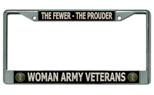 Woman Army Veterans … Chrome License Plate Frame