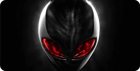 Alien With Red Eyes Centered Photo License Plate