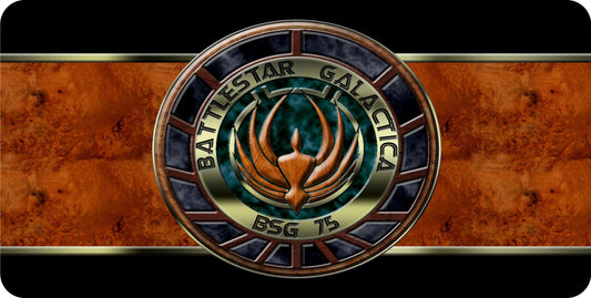 Battlestar Galactica Logo Centered #2 Photo License Plate