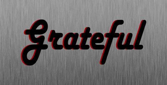 Grateful Brushed Photo License Plate